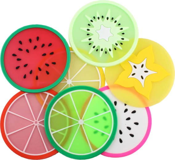 Podložka pod hrnek s ovocným motivem 8,5 × 8,5 cm PVC