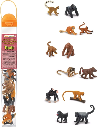 Tuba s figurkami primátů a opic Safari Ltd.