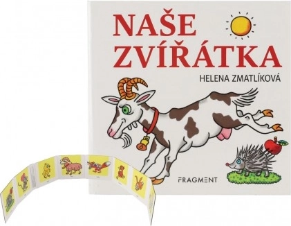 Knížka leporelo Naše zvířátka 11 × 10 cm, 12m+