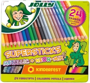 Pastelky Supersticks 24 barev včetně metalických a neonových