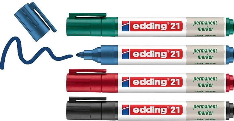 Permanentní popisovač Edding EcoLine 21, sada 4 ks