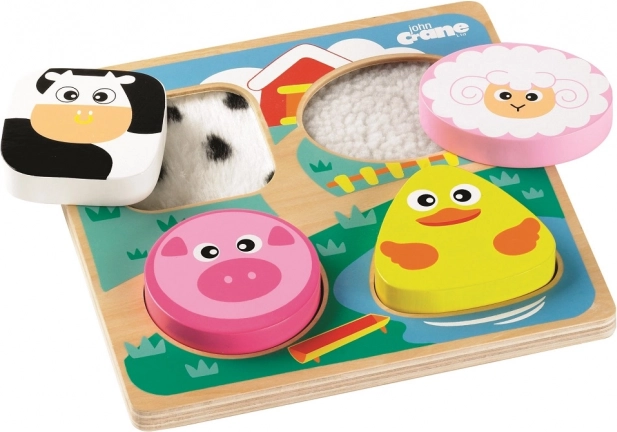 Tidlo senzorické vkládací puzzle farma