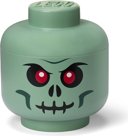 LEGO úložná hlava velká – zelený kostlivec