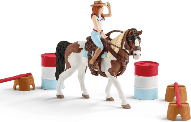 Schleich Horse Club westernová jezdecká sada Hannah – barrel racing set