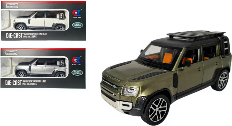 Kovový model Land Rover Defender 1:24 se světlem a zvukem