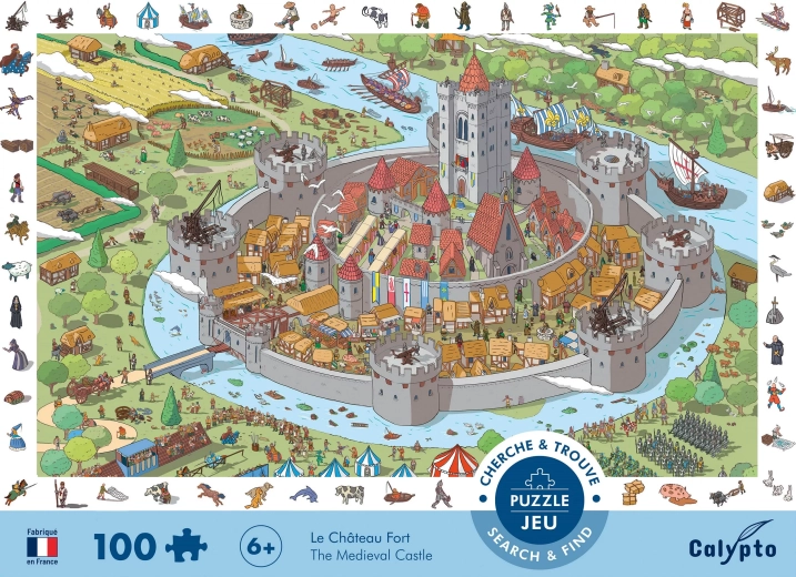 Sentosphere puzzle s hledací hrou na hradě (100 dílků)