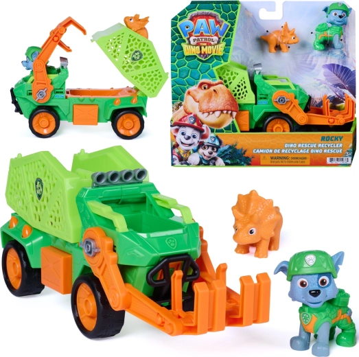 Spin Master Tlapková patrola Dino Rescue Rockyho popelářský vůz s figurkami 23 cm