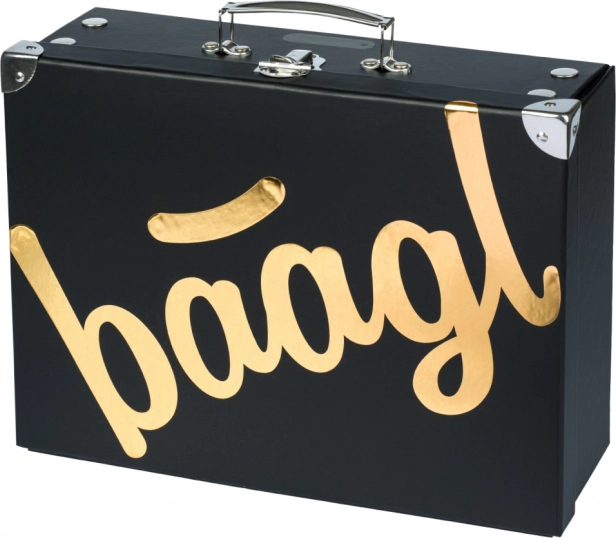 Skládací školní kufřík Gold s kováním Baagl