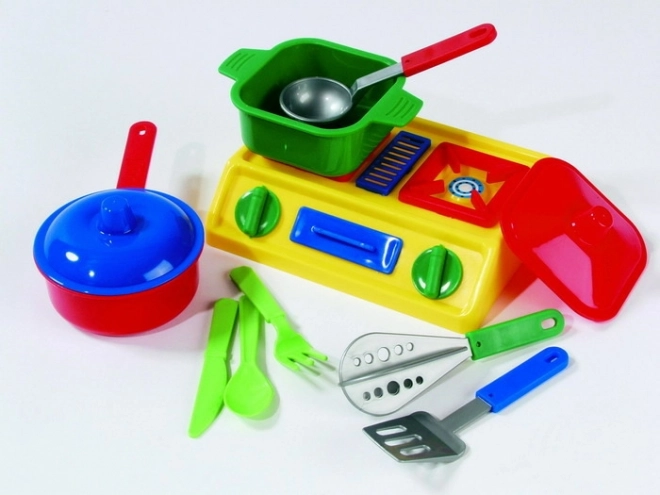 Dětská kuchyňka s vařičem a nádobím