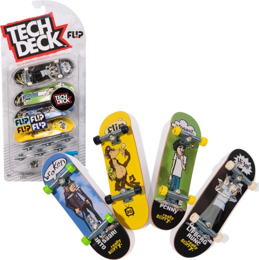 Tech Deck fingerboard set 4 mini skateboardů k sestavení Flip