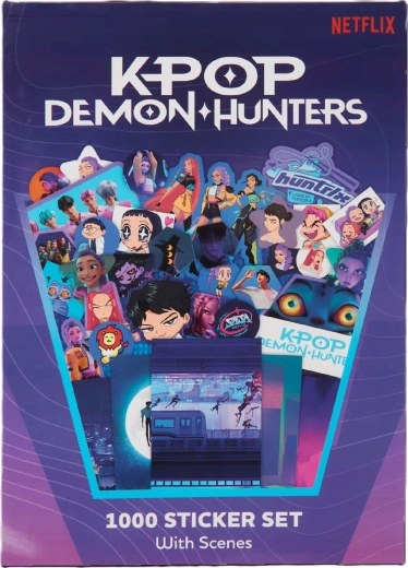 Sada 1000 samolepek KPop Demon Hunters se scénami