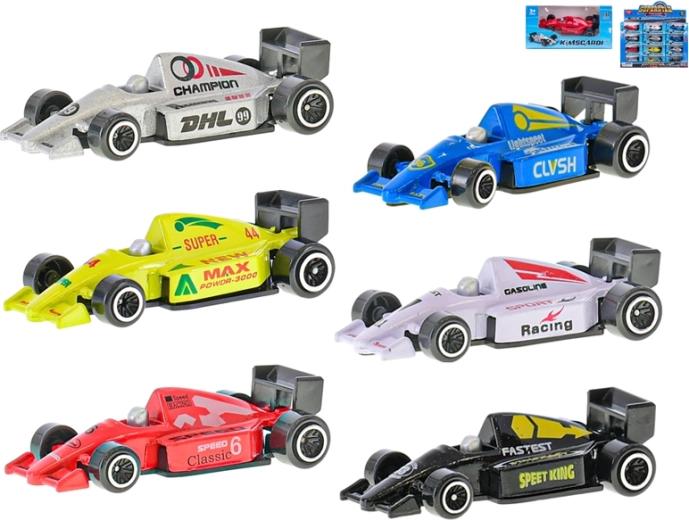 Kovová formule 1:64 s volnoběžným chodem 7,5 cm