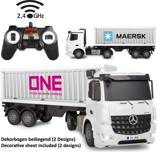 RC kontejnerový nákladní vůz Mercedes-Benz Arocs 1:26 s ovládáním 2,4 GHz