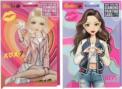 Diamantové malování – přáníčka Besties