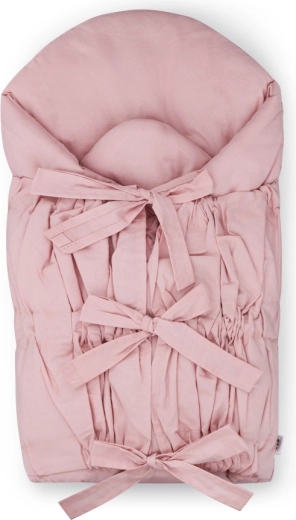 Petite&Mars šněrovací zavinovačka nurse s kokosovou vložkou dusty pink 75 × 75 cm