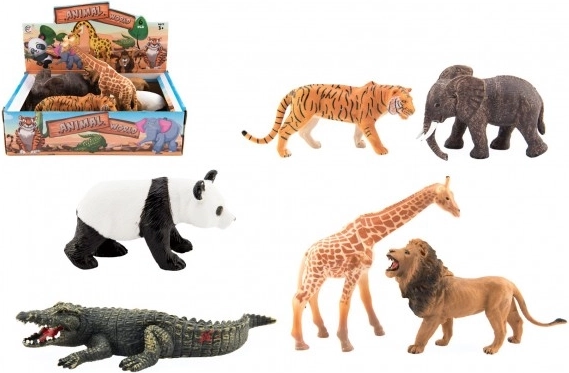 Sada safari zvířátek z plastu (11–17 cm)
