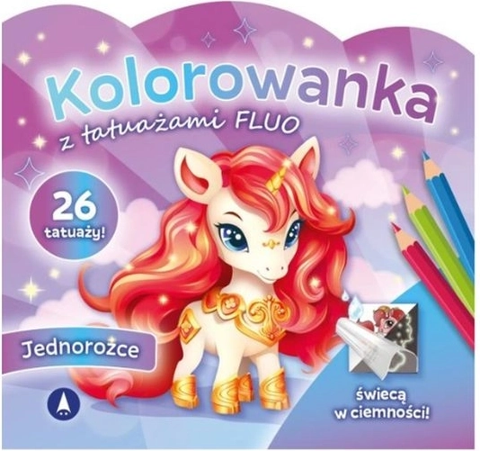 Fluo omalovánky s tetováním jednorožci