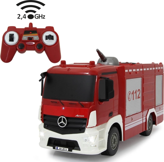 Jamara dálkově ovládané hasičské auto Mercedes-Benz Antos 1:26 se stříkací funkcí 2,4 GHz