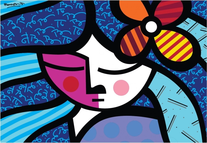 Puzzle Dívka s květinou 1000 dílků BLUEBIRD