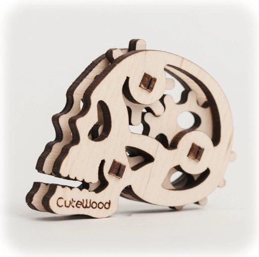 Cutewood dřevěné 3D puzzle lebka