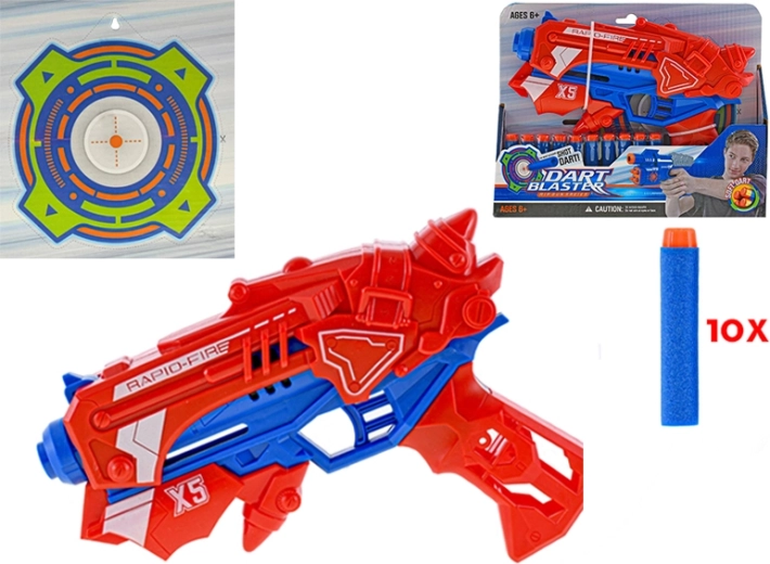 Pistole na pěnové náboje s terčem 23 cm