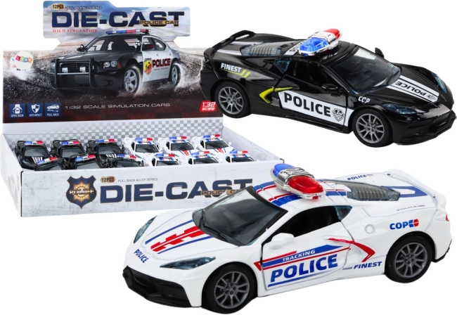 Kovové policejní autíčko 1:32 s náhonem