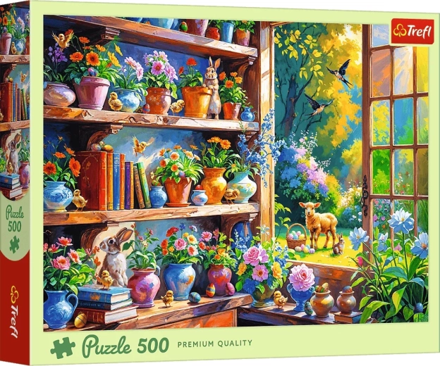 Puzzle Jarní ráno v oranžerii 500 dílků TREFL