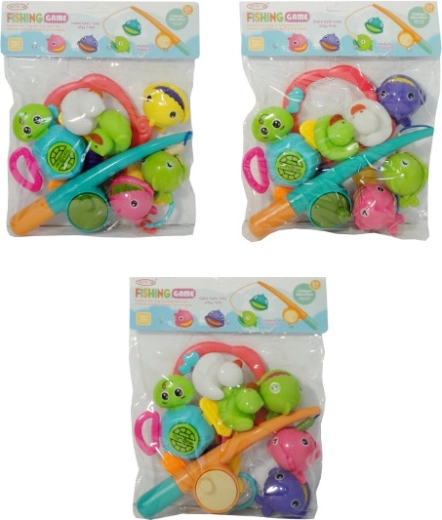 Koupací hračka – prut s rybkami a doplňky