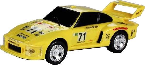 RC Porsche Turbo 935 žluté dálkově ovládané auto - 1 kus