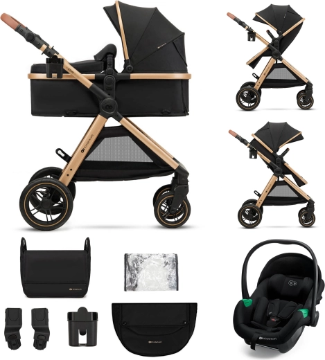 Kinderkraft kombinovaný kočárek 3v1 Esme Pro pure black