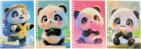 Zápisník Panda s propiskou
