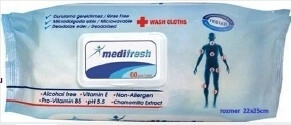 Medifresh vlhčené ubrousky pro dospělé s klipem 60 ks