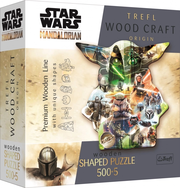 Dřevěné puzzle TREFL The Mandalorian: Záhadný Grogu