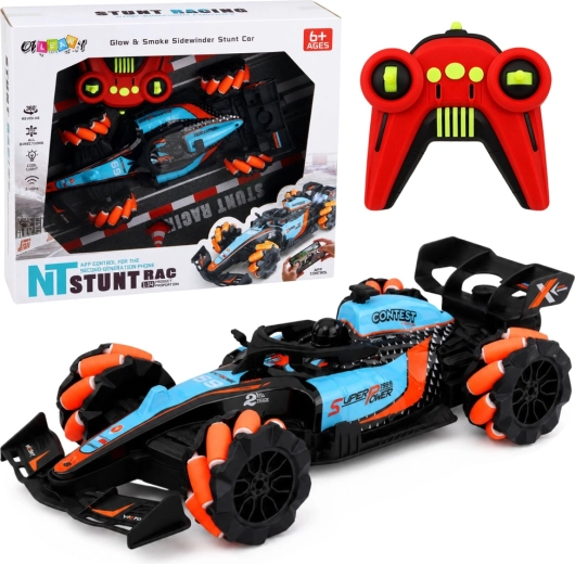 Závodní kaskadérské RC auto 4WD s otočkou 360° a světly 1:14