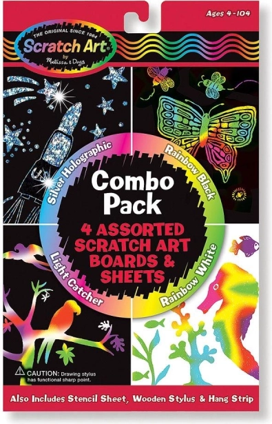 Sada škrábacích obrázků 4v1