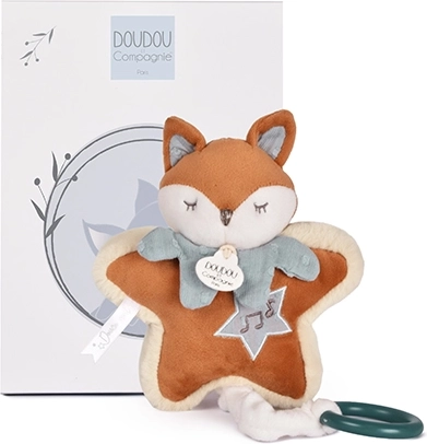 Doudou dárková sada plyšová liška Timo s ukolébavkou 16 cm