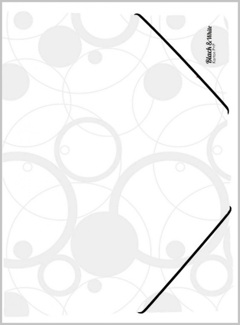 Složka s gumičkou A4 Black and White – bílá