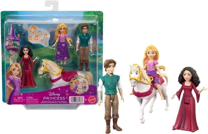 Disney Princess sada 4 mini panenek Na vlásku
