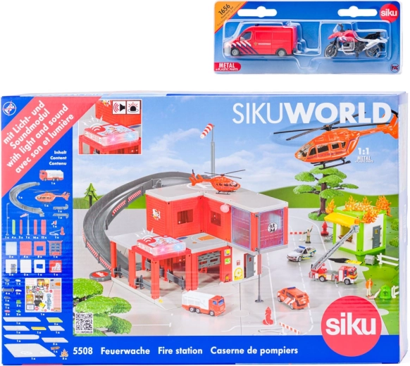 SIKU World požární stanice s hasičským autem