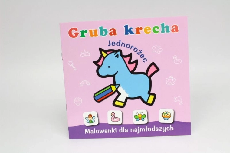Gruba krecha jednorožec – omalovánky se samolepkami