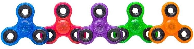 Brokátový fidget spinner 7,5 cm – různé barvy - 1 kus