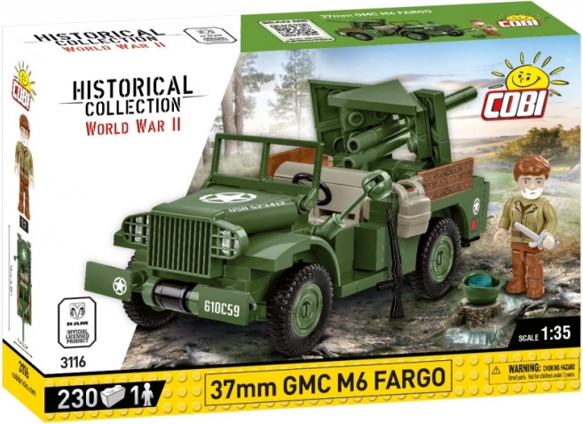 Kostičkový model 37 mm GMC M6 Fargo