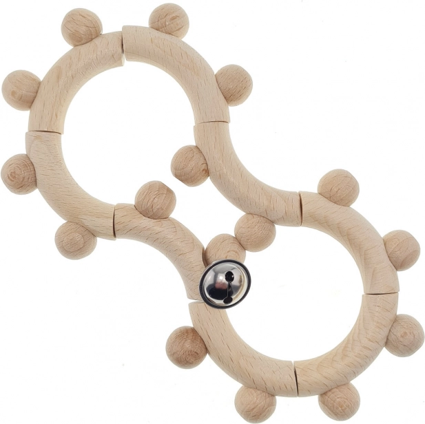 Dřevěné chrastítko s rolničkou