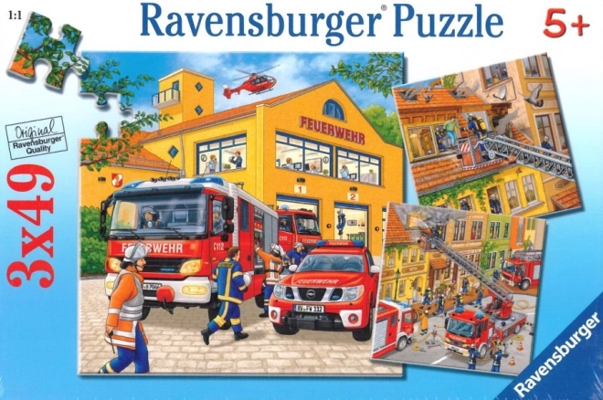 Puzzle RAVENSBURGER Hasiči 3×49 dílků