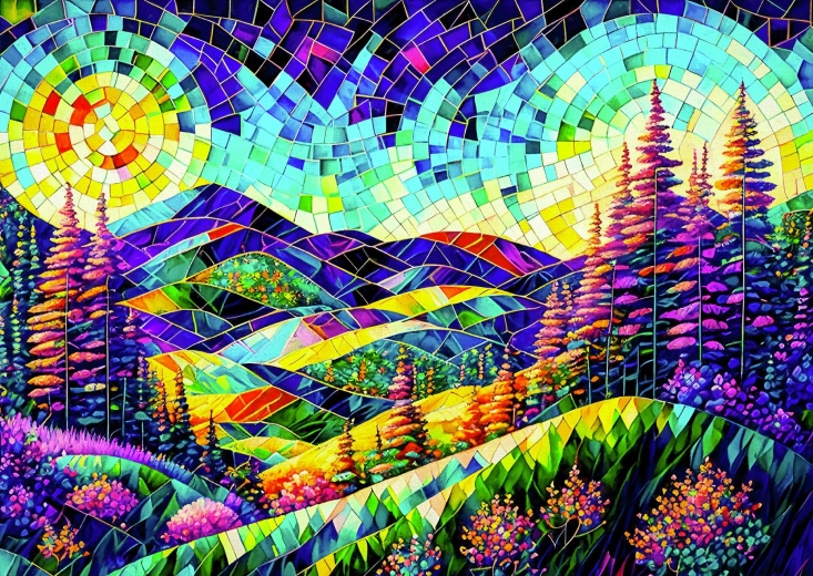 Enjoy puzzle Přes kopce do země snů 1000 dílků