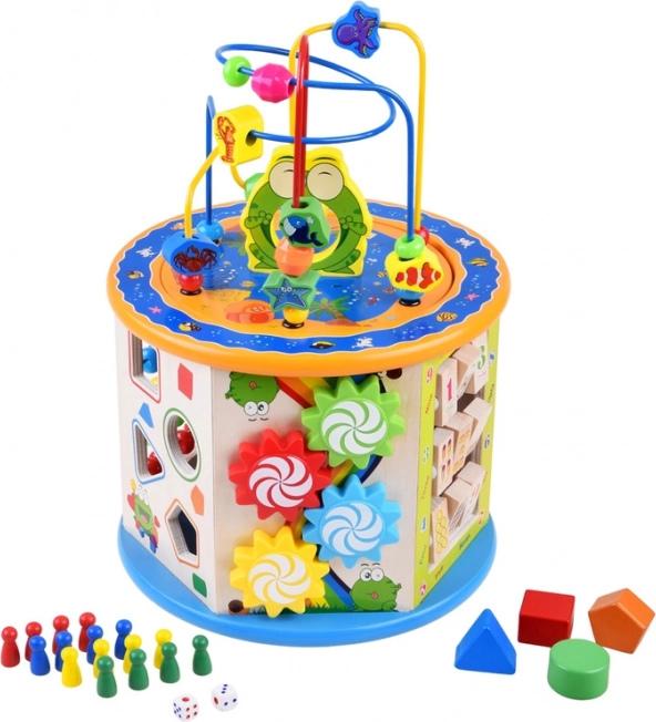 Dřevěná vzdělávací kostka 8v1