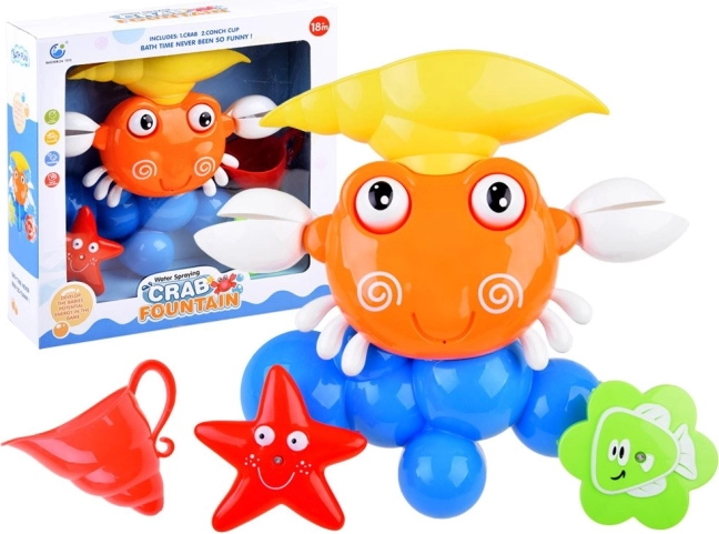 Vodní hračka do vany – krab s fontánkou na přísavky