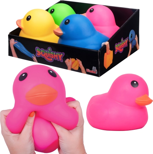 Simba růžová antistresová mačkací kačenka Squishy 17 cm