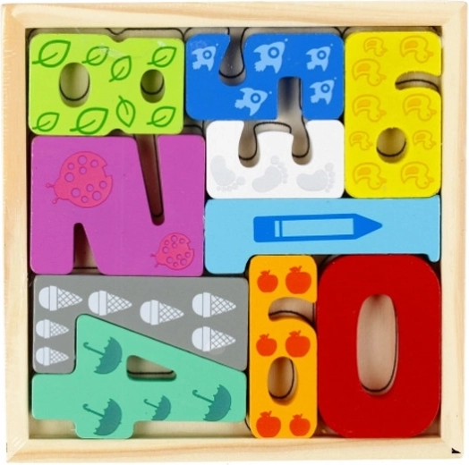 Dřevěné puzzle s čísly