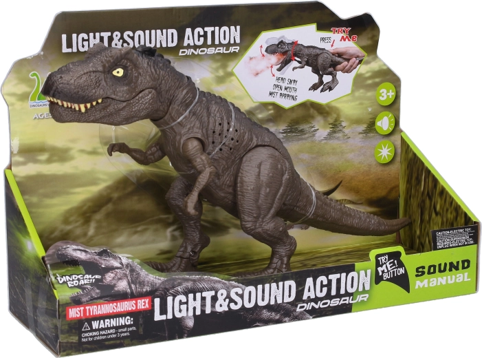 Dýmící dinosaurus s efekty 34 cm